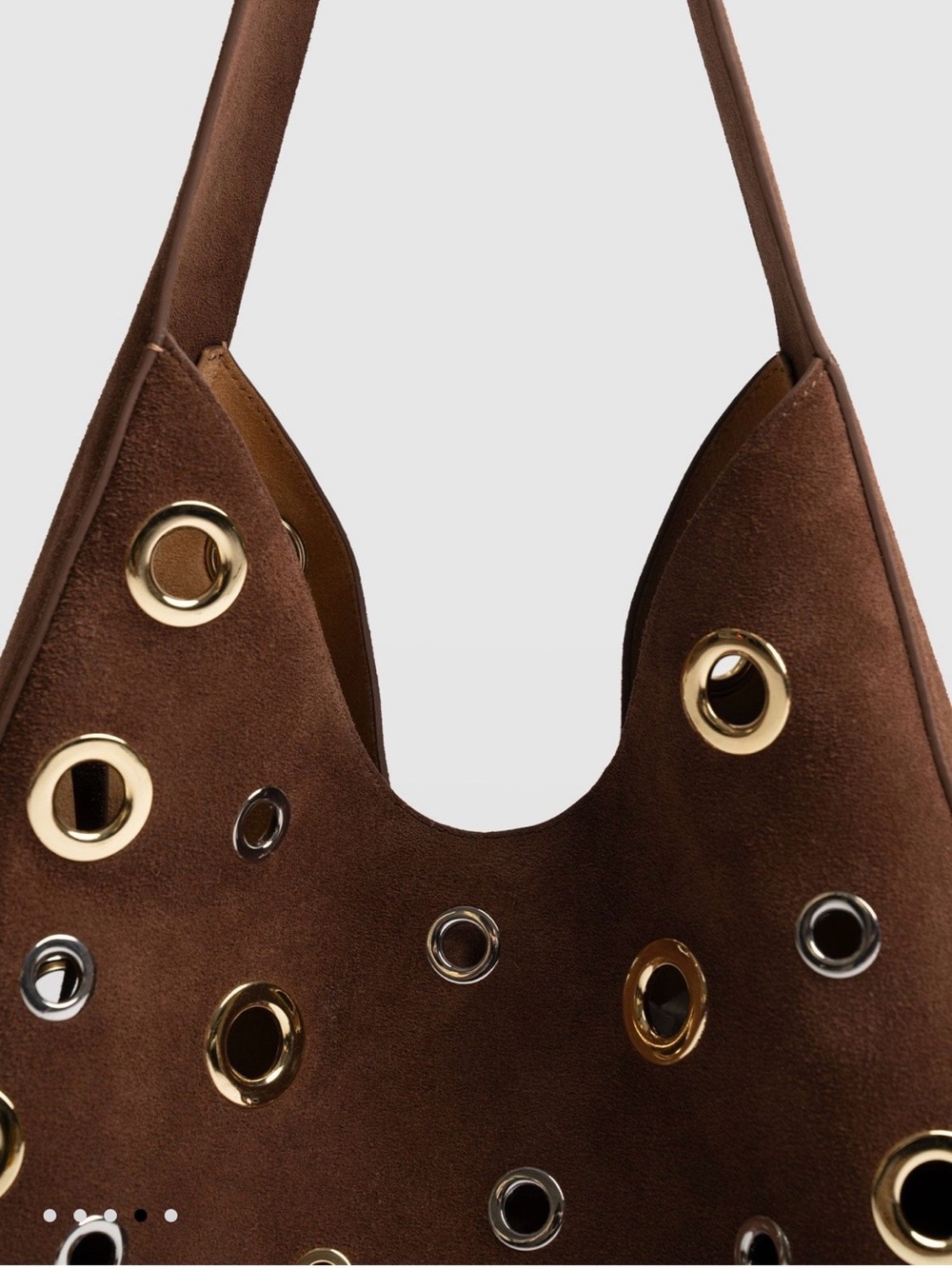 Saint + Sofia Brown Suede Allana Eyelet Bag with dust bag (wore just once) - Picture 8 of 8